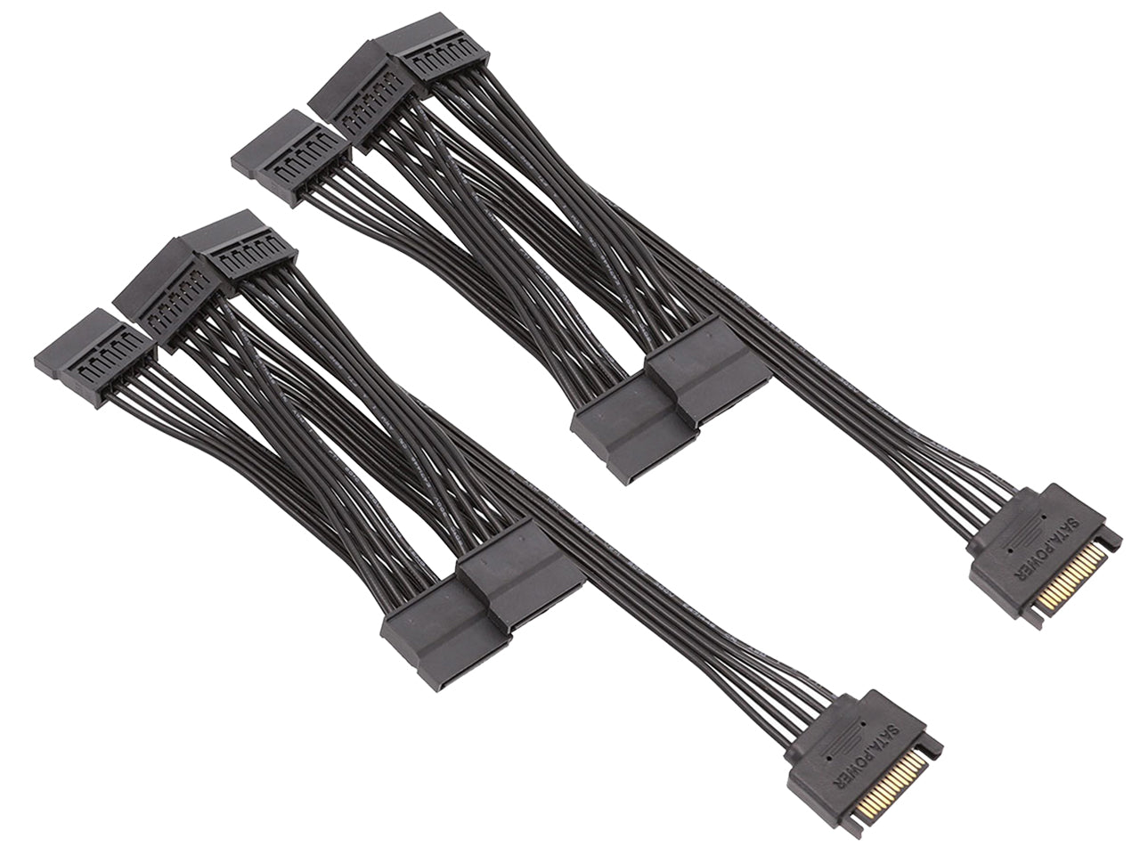 etikette Fancy dramatiker SATA Power Splitter Cable 2Pack, RIITOP SATA 15pin 1 to 5 Splitter Pow