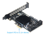 PCIe SATA Card 8 Port, RIITOP PCI-e Express x1 SATA3 Expansion Controller Card Adapter, SATA iii 6Gbps, Come with Low Profile Bracket and SATA Cables