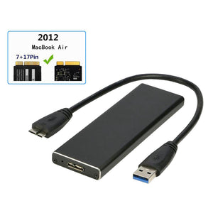 USB 3.0 SSD Enclosure For 2012 Apple Macbook Air A1465 A1466 SSD To External USB Converter Adapter [AP12TU3-EC]