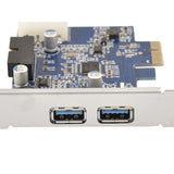 PCI-E to USB3.0 Card + 3.5inch 2Ports USB 3.0 HUB Front Panel (Set)