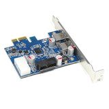 PCI-E to USB3.0 Card + 3.5inch 2Ports USB 3.0 HUB Front Panel (Set)