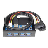 PCI-e USB 3.0 Adapter Card with 19Pin +3.5inch 4Ports USB3.0 Front Panel (Set)
