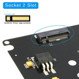 RIITOP M.2 NGFF (SATA) SSD to 2.5" SATA 3 22-Pin Converter Adapter Card with Case Enclosure 7mm thickness Plastic [23-020-001]