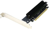 NVMe to PCIe Adapter x16, RIITOP M.2 NVMe SSD to PCI-e 3.0 x16 Adapter Card with Heatsink Support M Key M.2 NVMe SSD 2230, 2242, 2260, 2280 mm