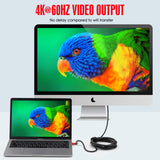 USB C to C Cable 100W PD Charging [10FT], RIITOP USB 3.1 Type-C Cable Angled with E-Marker, Support 100W PD Charging, 10Gbps Data Transfer, 4K Video Output, Compatible with Oculus Quest 2, USB-C Monitor Display