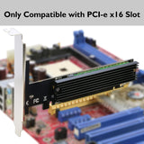 NVMe to PCIe Adapter x16, RIITOP M.2 NVMe SSD to PCI-e 3.0 x16 Adapter Card with Heatsink Support M Key M.2 NVMe SSD 2230, 2242, 2260, 2280 mm