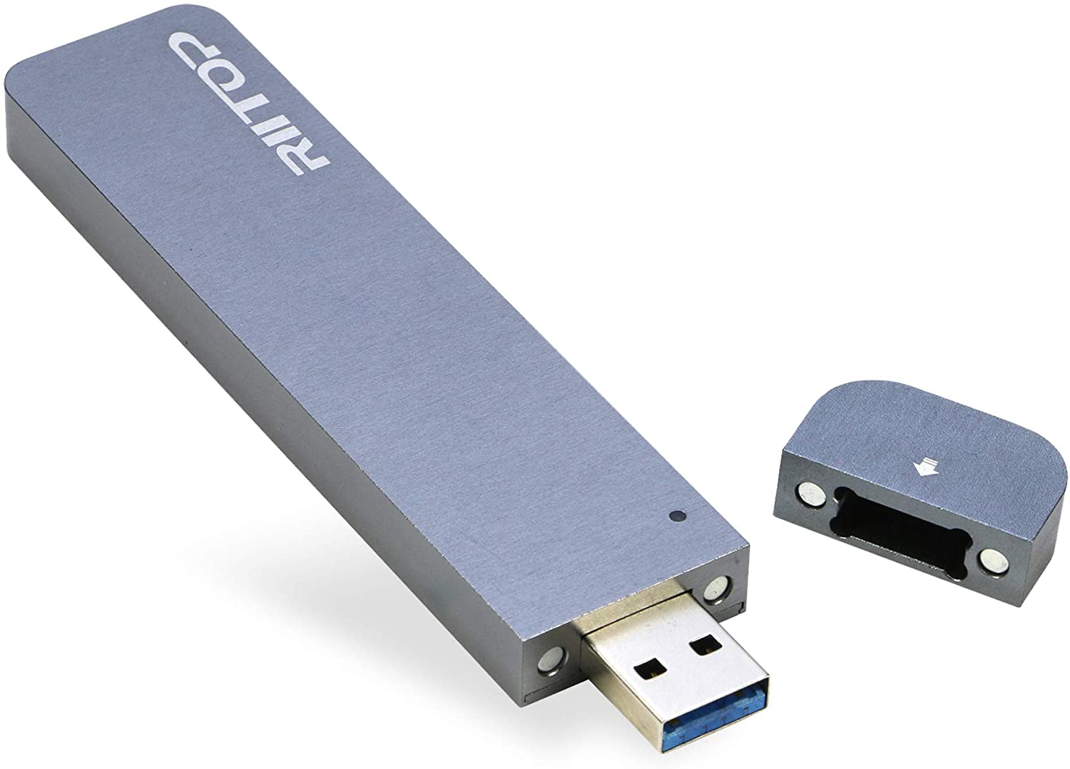 M.2 NGFF NVMe SSD USB Enclosure Case Adapter, RIITOP B Key and M Key M