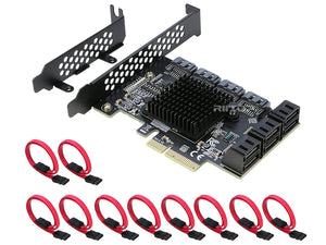 PCIe to SATA Card 10 Port, SATA 6Gbps Controller Expansion Card