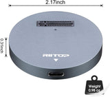 NVMe to USB Docking Station Adapter, RIITOP External NVMe SSD to USB Type C Reader Adapter for M.2 (M Key) NVMe SSD Drive