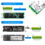 RIITOP M.2 NGFF (SATA) SSD to 2.5" SATA 3 22-Pin Converter Adapter Card with Case Enclosure 7mm thickness Plastic [23-020-001]