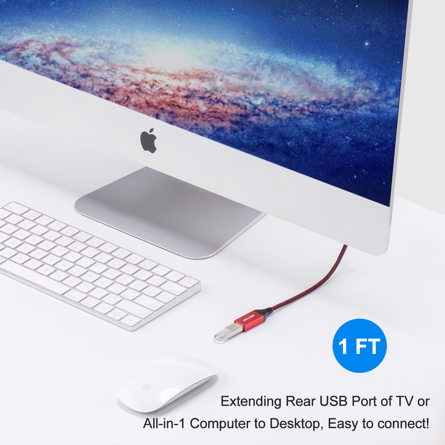 Extension câble USB de 3 pieds modèle USB3P – Ergoburo