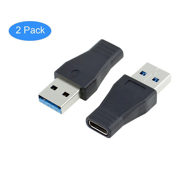 USB C Female to USB Male Adapter 2 Pack,RIITOP USB Type A Charger Cable Power Adapter for iPhone 11 12 13 Pro Max,Airpods iPad Air 4 Mini 6,Samsung Galaxy Note 10 S20 Plus 20 S21 21 FE Ultra,Google Pixel 5 3 XL [CFTAM-2P]