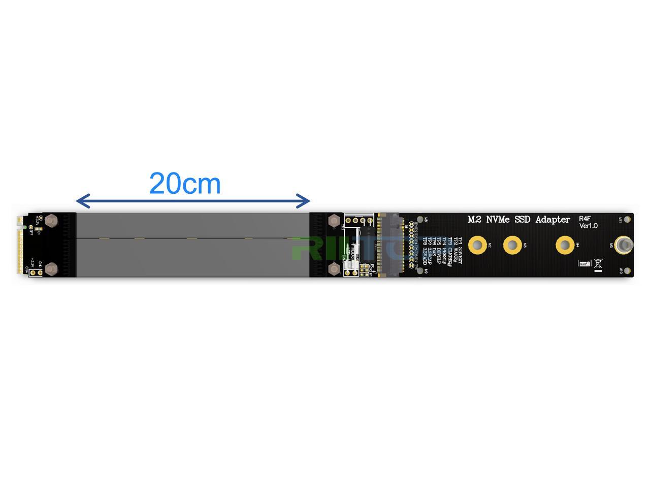 Nvme Pic Riser NVMe Extension Cable PCIe M.2 NVMe SSD Riser Adapter Supports PCIE 3.0 ...