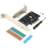 RIITOP PCI-e Nvme M.2 Adapter NVMe or AHCI M Key SSD to PCIe 3.0 x 4 Card (Support 2280,2260,2242) With Heatsink [M2TPCE4X&SR]