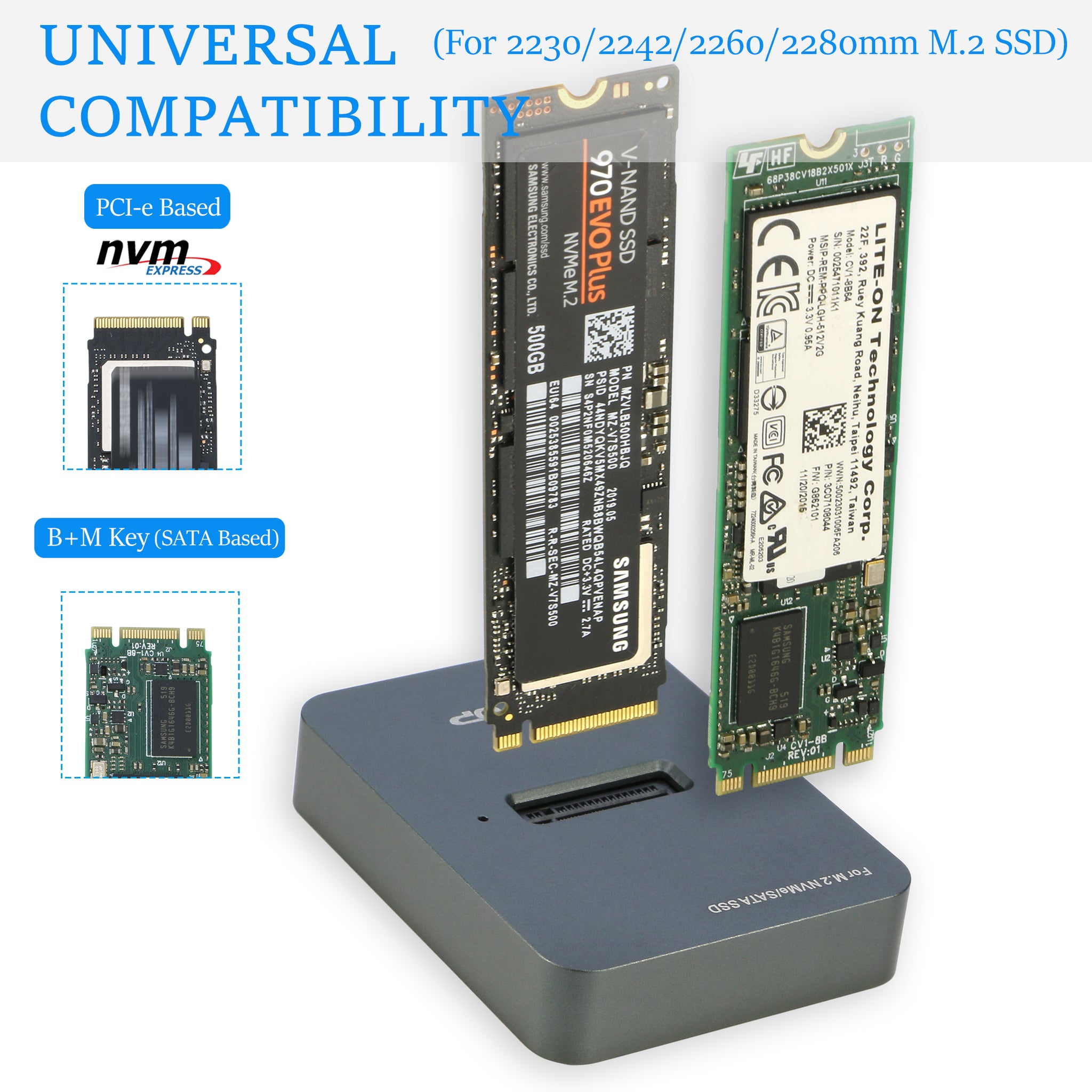 ISHEEP SATA M.2 SSD Duplicator, SATA M.2 to Type C Hard Drive Docking Stati 