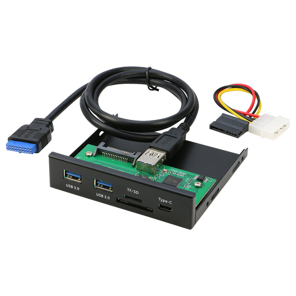 Pacific Sovesal tilbehør RIITOP 3.5 inch Internal Front Panel USB 3.0 SD TF MicroSD Card Reader