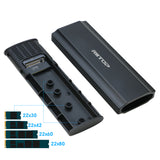 M.2 NVMe NGFF Enclosure, RIITOP NVMe to USB 3.2 Type-C Reader Case (10Gbps) for Both M.2 PCI-e (M Key) NVMe & (B+M Key) SATA-Based SSD Tool-Free