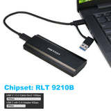 M.2 NVMe NGFF Enclosure, RIITOP NVMe to USB 3.2 Type-C Reader Case (10Gbps) for Both M.2 PCI-e (M Key) NVMe & (B+M Key) SATA-Based SSD Tool-Free