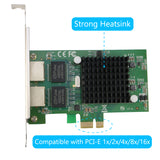 10/100/1000Mbps Gigabit Ethernet PCI Express NIC Network Card, with Intel 82575 Controller, Ethernet Server Converged Network Adapter, Dual RJ-45 Port, Support Windows Server/Freebsd/VMware/SLSE