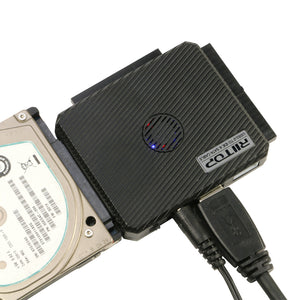 RIITOP USB 3.0 HDD Converter Adapter ALL-IN-1 IDE SATA to USB External Cable For 2.5 3.5" HDD 5.25inch CDROM OTC w/ Power Supply