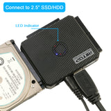 RIITOP USB 3.0 HDD Converter Adapter ALL-IN-1 IDE SATA to USB External Cable For 2.5 3.5" HDD 5.25inch CDROM OTC w/ Power Supply