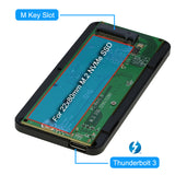 RIITOP NVMe Thunderbolt 3 Enclosure External M.2 PCI-e NVMe SSD to Thunderbolt 3 Reader for 2280 M.2 (M Key) SSD