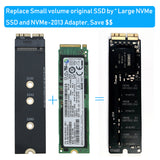 M.2 NVME SSD Convert Adapter Card for Apple MacBook Air Pro Retina (Year 2013-2017), RIITOP NVME/AHCI SSD Upgraded Kit for A1465 A1466 A1398 A1502(Not Fit Early 2013 MacBook Pro)
