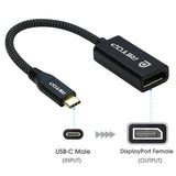 USB C to DisplayPort Adapter (4k@60hz), RIITOP USB 3.1 Type-C (Thunderbolt 3) to DisplayPort (DP) Video Cable for MacBook Pro, Google Chromebook, Samsung Galaxy S8