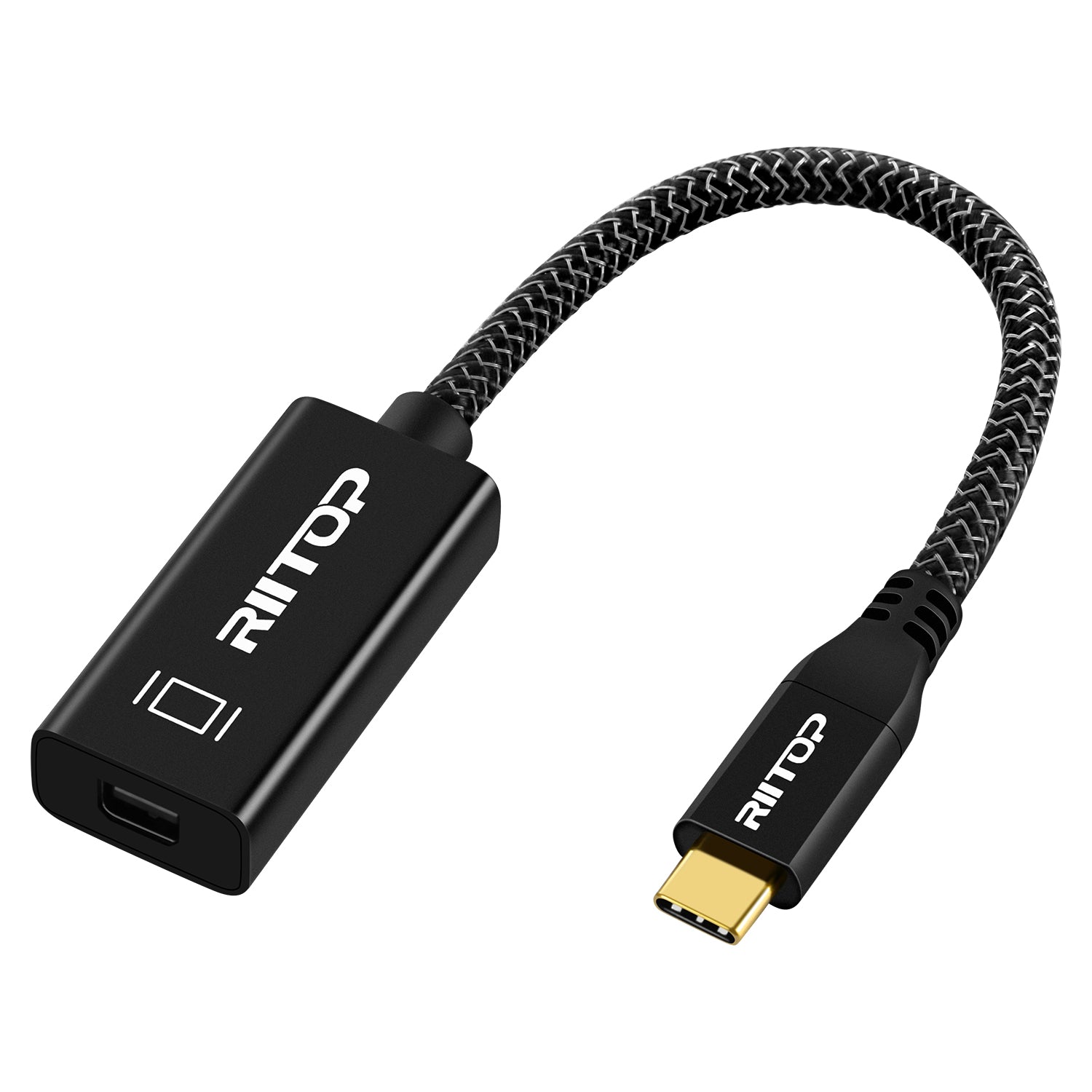 Inde skrive shuttle USB C to Mini Displayport Adapter, RIITOP USB Type-C to Mini DP 4K@60H