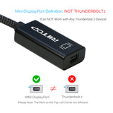USB C to Mini Displayport Adapter, RIITOP USB Type-C to Mini DP 4K@60Hz Converter Cable for MacBook Pro, Dell XPS (Thunderbolt 3 Compatible)