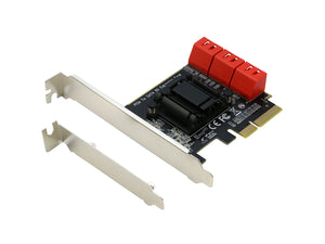 PCIe SATA Card Adapter, RIITOP 6 Port SATA 3.0 PCI-e Expansion Card Adapter Converter ASM1166 Chipset Support SATA 6G RAID0 RAID1 AHCI SPAN