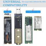 M.2 to USB Adapter, RIITOP M.2 NVMe & NGFF SSD to USB Reader Converter Adapter for Both B Key and M Key SSD