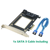 U.2 to PCI-e Adapter, RIITOP PCIe 3.0 x4 to 2.5" U.2 (SFF-8639) SSD or SATA3 (6G) to 2.5 SATA SSD Expansion Card