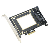 U.2 to PCI-e Adapter, RIITOP PCIe 3.0 x4 to 2.5" U.2 (SFF-8639) SSD or SATA3 (6G) to 2.5 SATA SSD Expansion Card