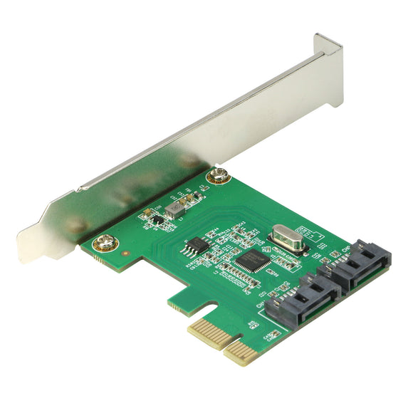 PCIe 2 Port SATA Card, RIITOP PCI-e Express x1 SATA iii 6Gbps Adapter Card, SATA 3.0 Controller Card ASM1061 Chipset, Support 2 SATA 3.0 Devices