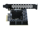 PCIe to SATA Card 10 Port, SATA 6Gbps Controller Expansion Card with Low Profile Bracket, Support 10 SATA 3.0 Devices