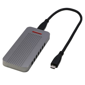 M.2 NVMe SSD to USB C Enclosure NGFF PCI-e M-Key M.2 SSD to USB Reader (Gray)