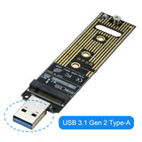 RIITOP PCIe NVMe SSD to USB 3.1 3.0 Type A Adapter For PCIe M Key M.2 NVMe SSD Converter Card Module Board [PCEM2TU3]