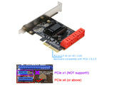 PCIe SATA Card Adapter, RIITOP 6 Port SATA 3.0 PCI-e Expansion Card Adapter Converter ASM1166 Chipset Support SATA 6G RAID0 RAID1 AHCI SPAN