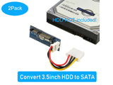 RIITOP IDE2SATA IDE to SATA Adapter (2Pack), 3.5" IDE HDD Hard Drive to SATA Converter Adapter 40 pin IDE PATA to 7+15 pin 22 pin SATA Adaptor for 3.5 inch IDE HDD Hard Drive